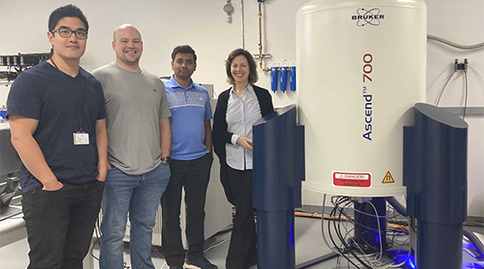 Dr. Francesca Marassi, Dr. Gopinath Tata, Dr. Nicholas Wood, and Dr. Kyungsoo Shin. Photo courtesy of Dr. Marassi.