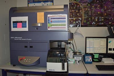 Figure 1. The Fortessa flow cytometer at WVU. Photo courtesy of Dr. Kathleen Brundage, WVU.