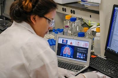 NNRTC student at work in lab